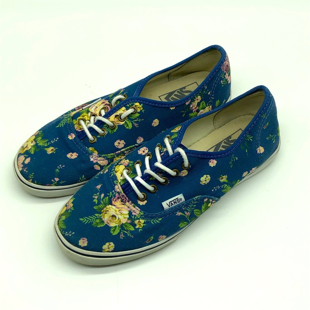 Vans Off The Wall Floral Sneakers Shoes Size Womens 5.5 Mens 4 Lace Up